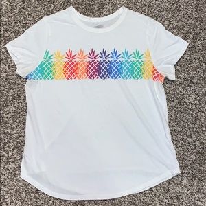 Old Navy Everywear Rainbow Pineapple Tee